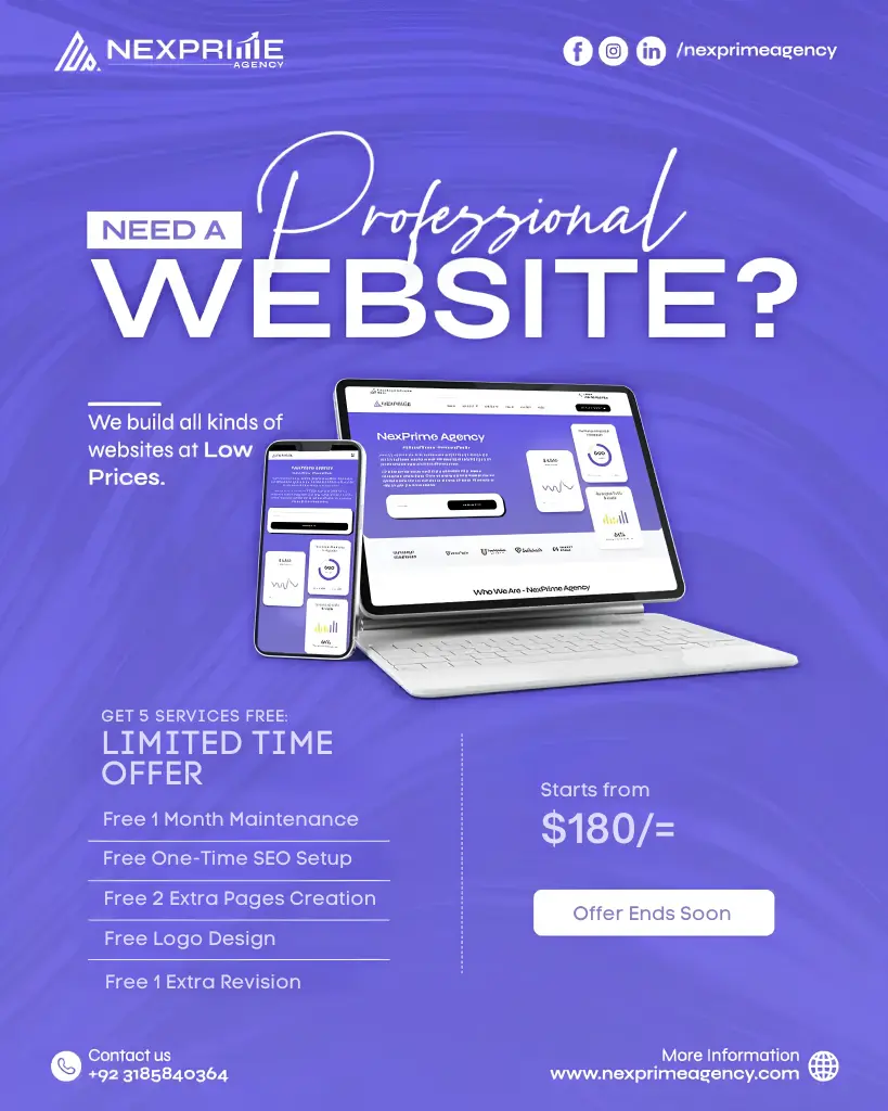 Website Packages 1 Affordable website design and development packages by NexPrime Agency